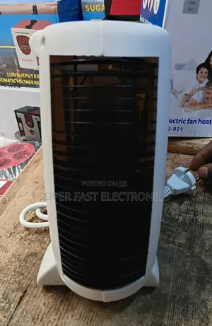 Compact Portable Electric Fan Heater With Adjustable Thermostat