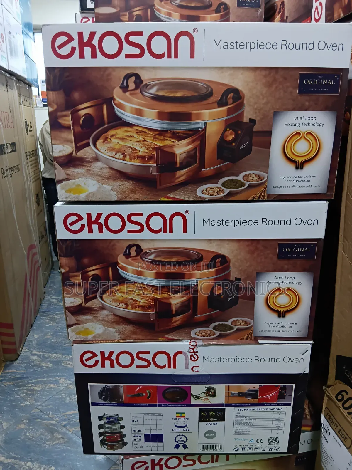 Ekosan Round Electric Oven – Dual Loop Heating Technology High Quality