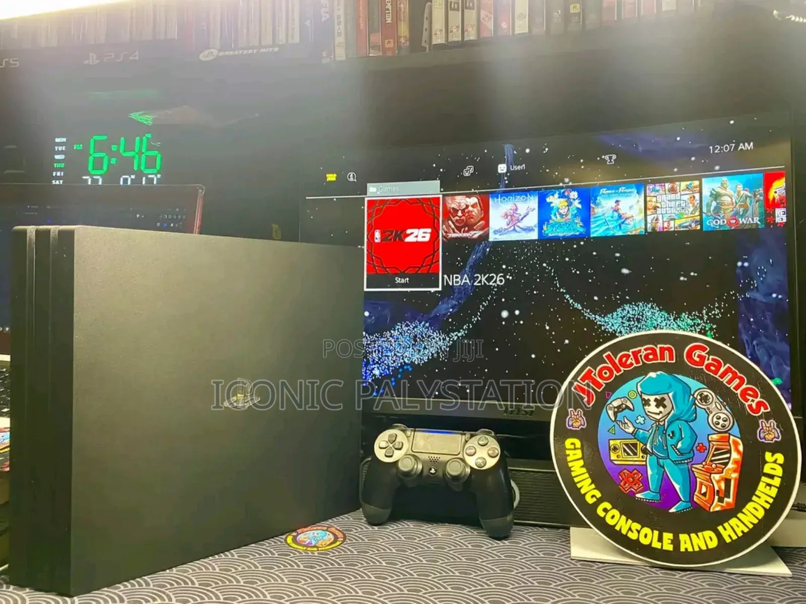 Palystation 4 Pro With Great Graphics and With One Joystik