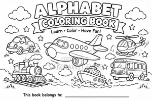 Hard Copy Contour Drawing Coloring Book Including Colored PDF