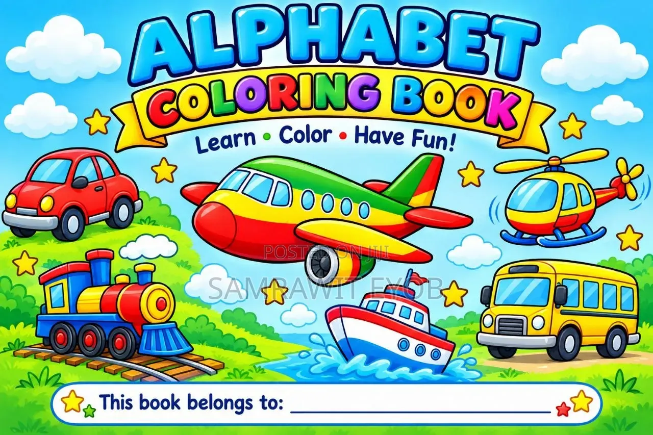 Hard Copy Contour Drawing Coloring Book Including Colored PDF