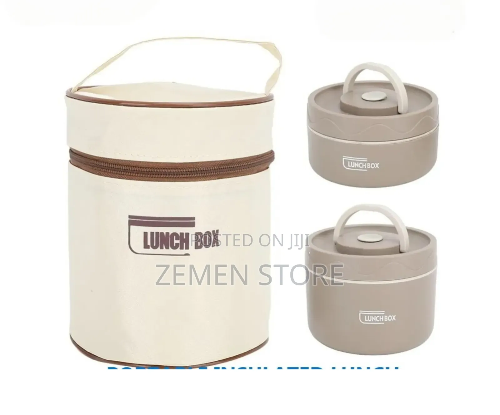 2-Tier Portable Insulated Lunch Box Set With Thermal Tote Bag