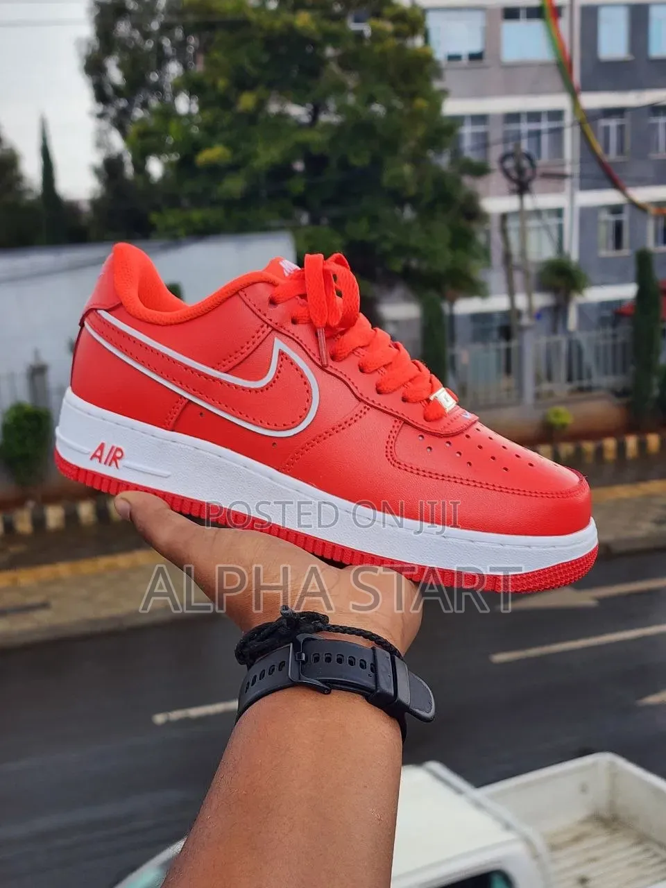 Nike Air Force 1 Red White High Master Quality Shoes Made in Vietnam