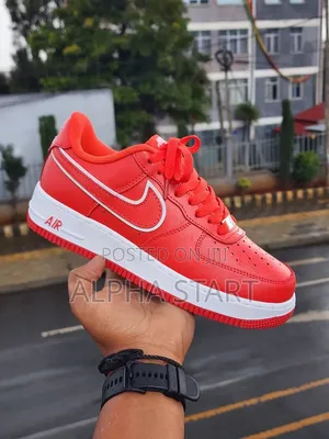 Nike Air Force 1 Red White High Master Quality Shoes Made in Vietnam