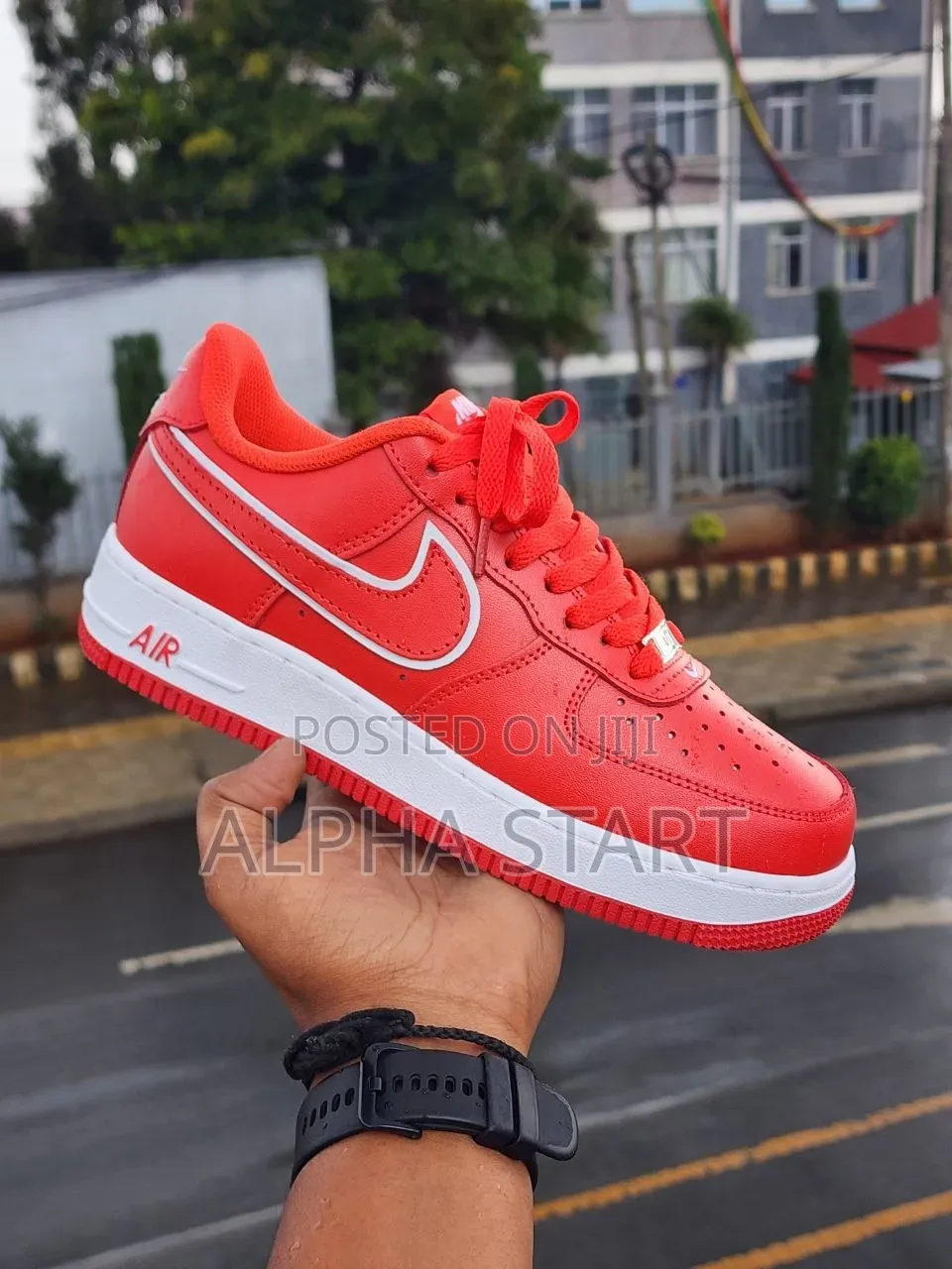 Nike Air Force 1 Red White High Master Quality Shoes Made in Vietnam