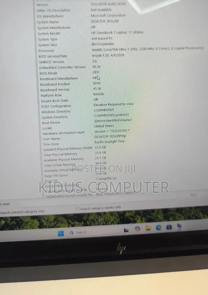 New Laptop HP Pavilion 15 16GB Intel Core Ultra 7 SSD 1T