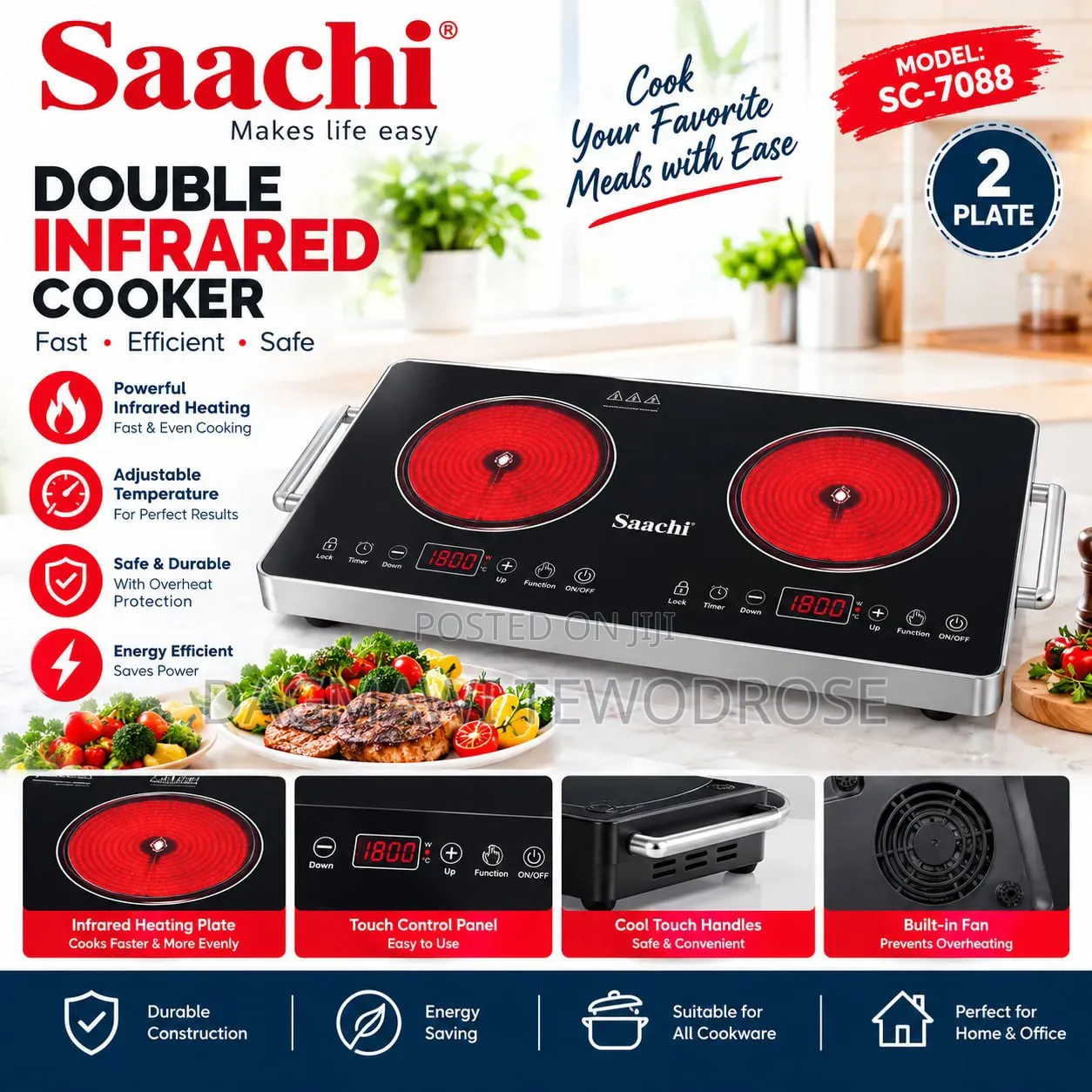Saachi Double Infrared Stove