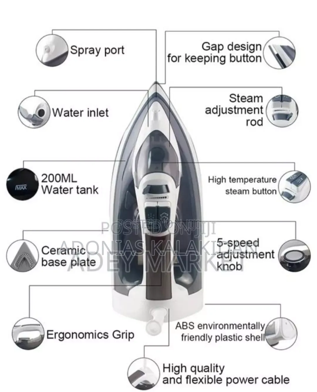 Hometime Steam Iron 2200 Watts