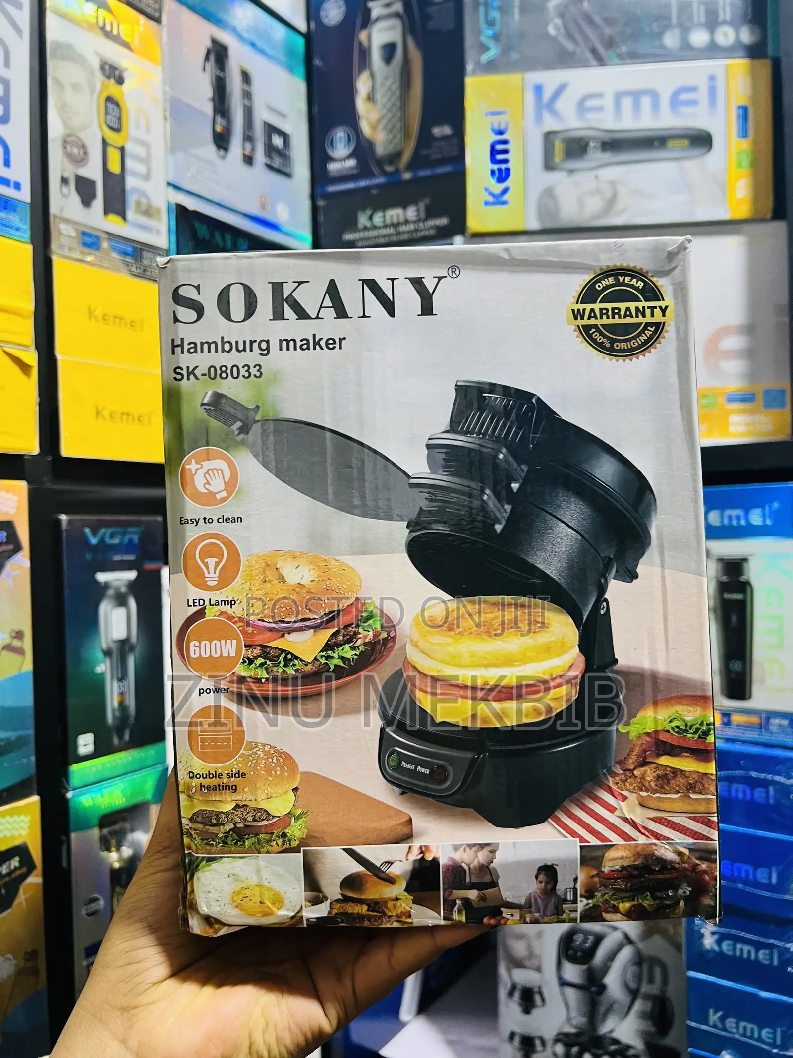 Sokany Hamburger Maker 600w, Quick Easy Burger Machine