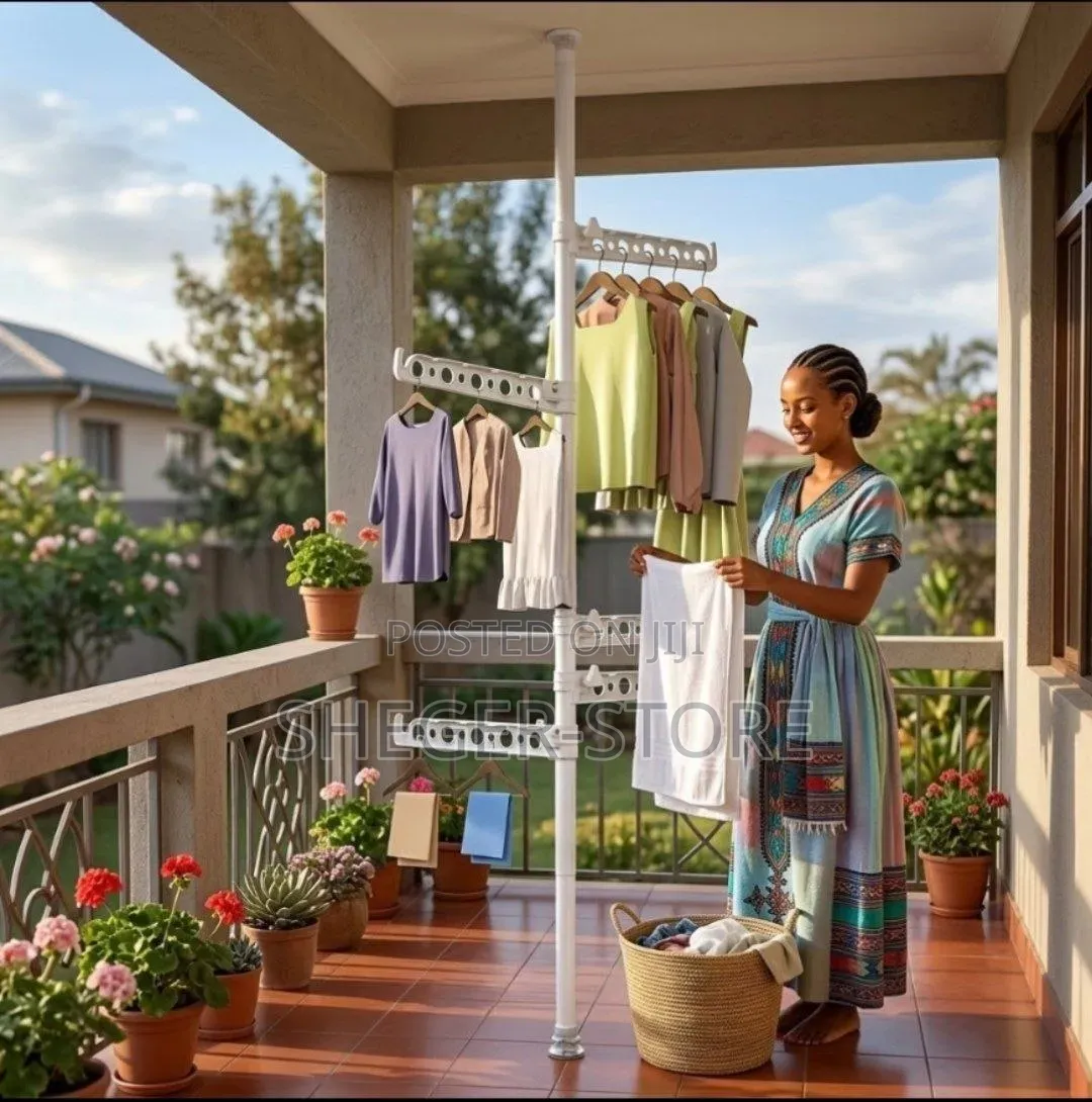 Brand New Telescopic Free Standing Cloth Drying Pole