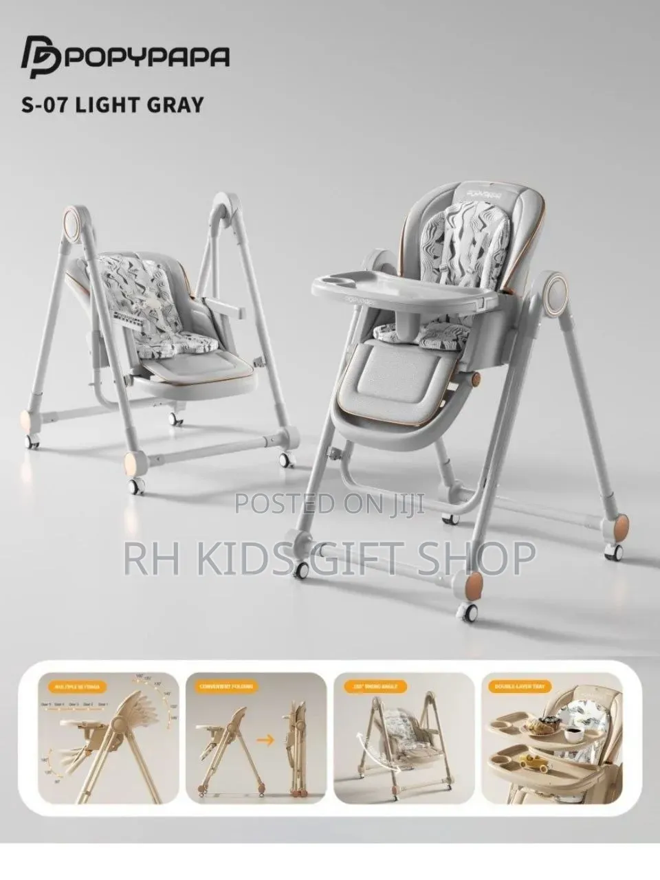 2 In1 Rocking Baby High Chair