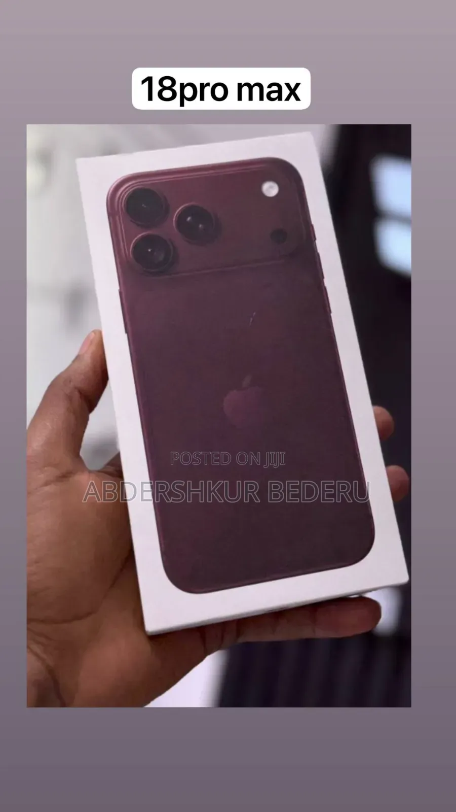 New Apple iPhone 18 Pro Max 256 GB Purple