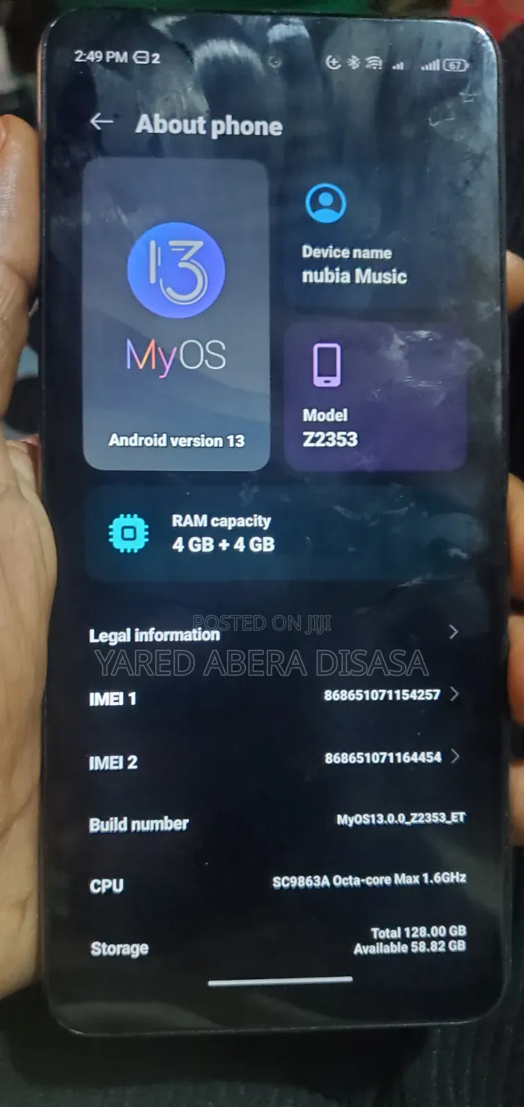 Mobile Phone 128 GB Gold