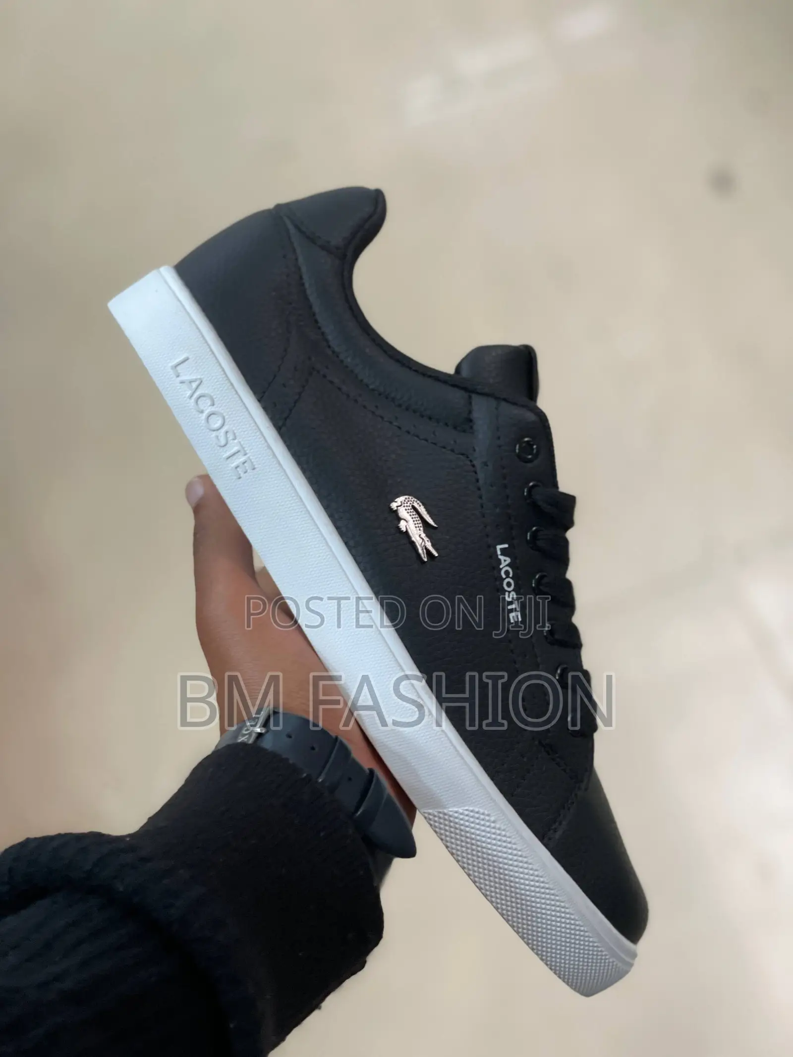 Lacoste Mens Quality Black and White Everyday Wear Flats
