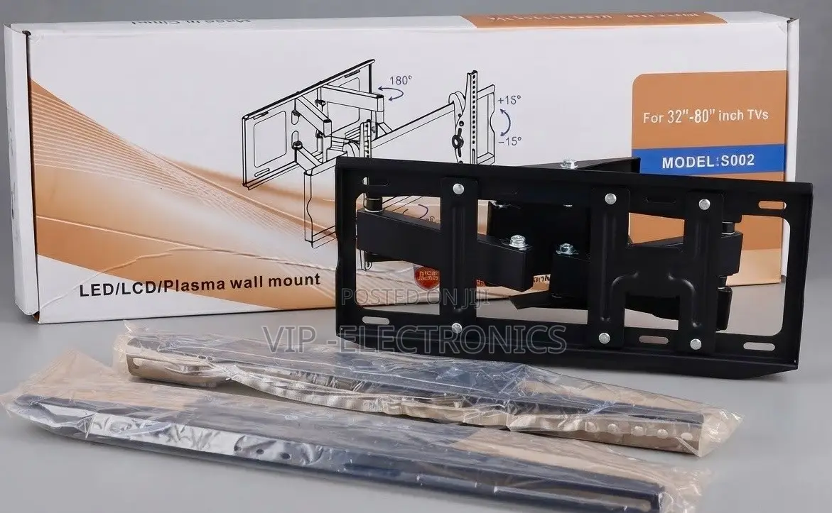 Full Motion TV Wall Mount 32–80 Inch | 180° Swivel VESA 400×400mm