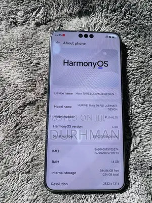 New Huawei Mate 70 Rs Ultimate 1 TB Black