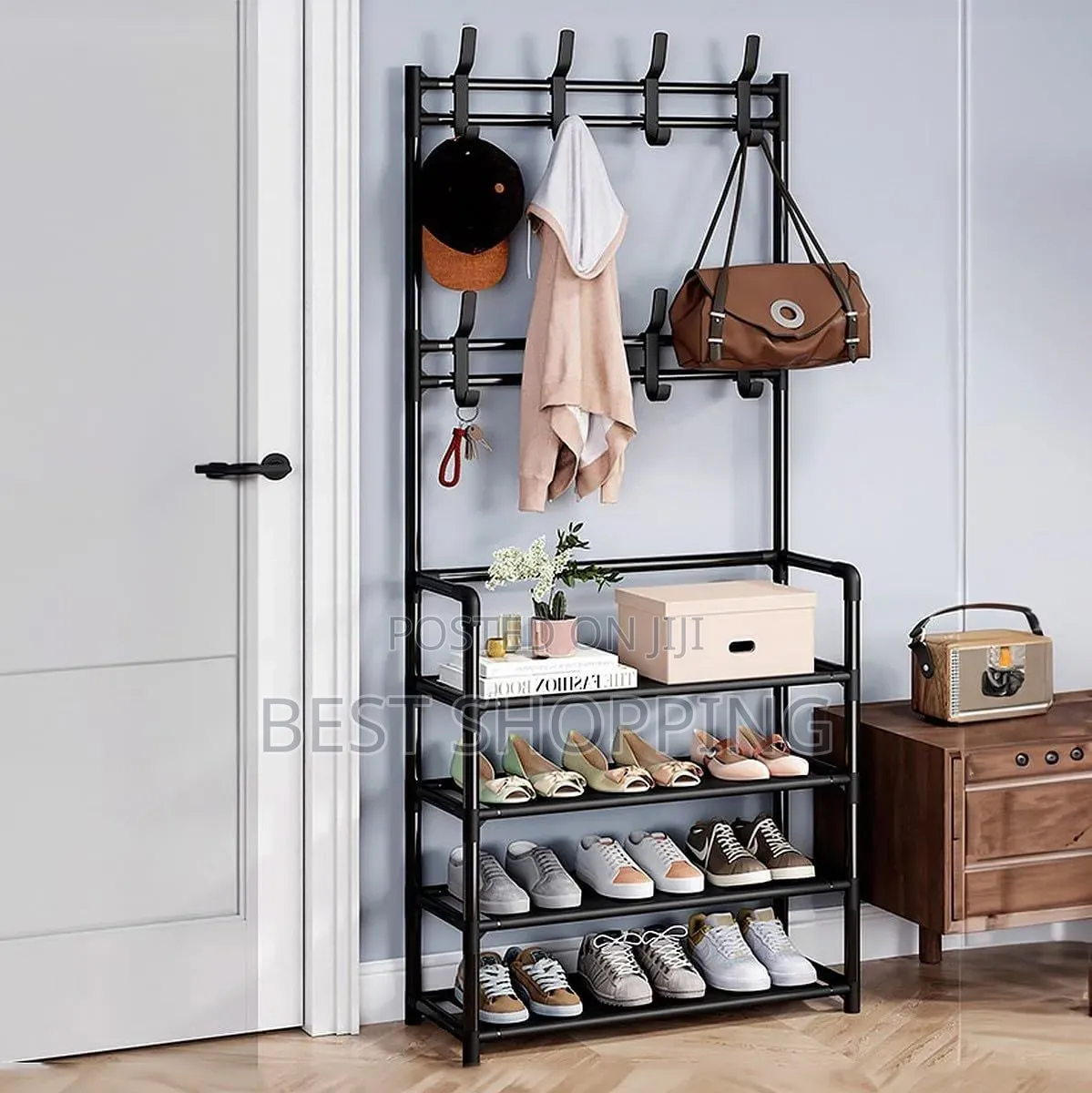 New Simple Floor Clothes Rack የጫማና የልብስ መደርደሪያ