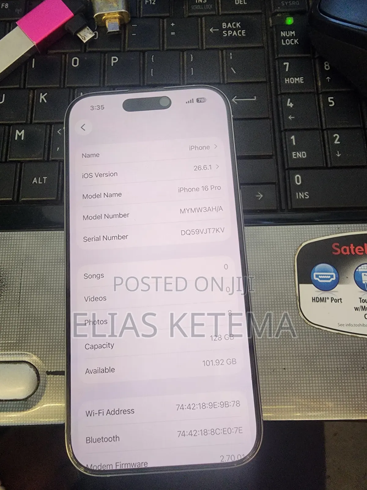 Apple iPhone 16 Pro 128 GB White
