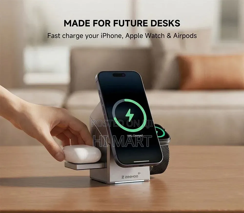 3in1 Electric Rotating Magnetic Wireless Charger
