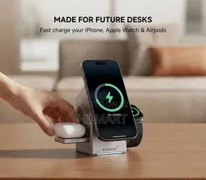 3in1 Electric Rotating Magnetic Wireless Charger