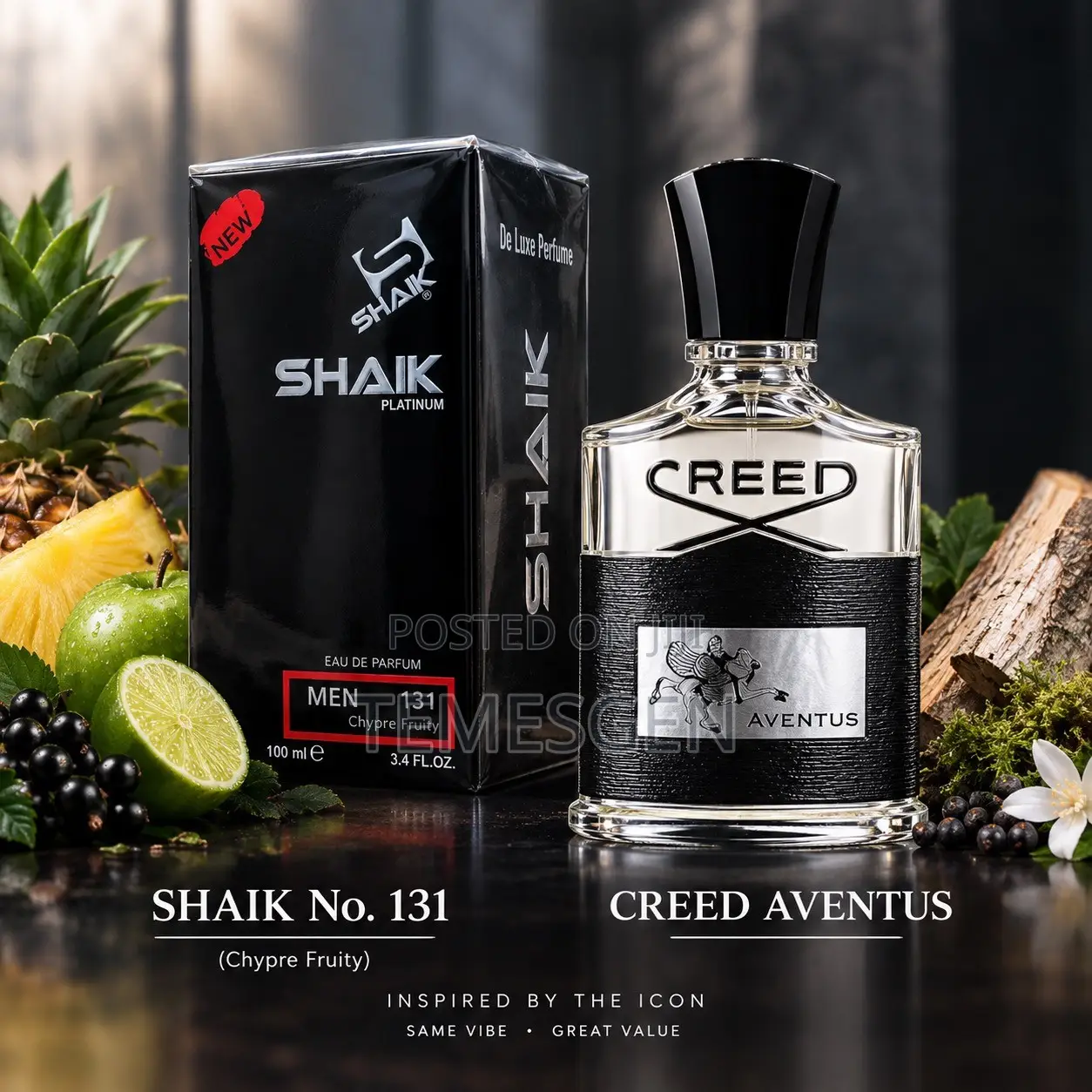 SHAIK Perfume Original 100ml for Men No 131, Dupe of Creed Aventus