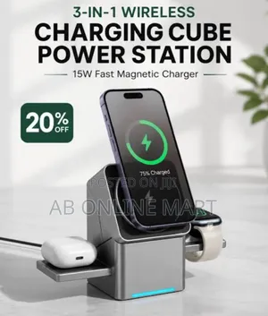3-in-1 Electric Rotating Magnetic Wireless Charger