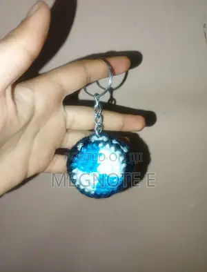 Handmade Crochet BMW Logo Keychain