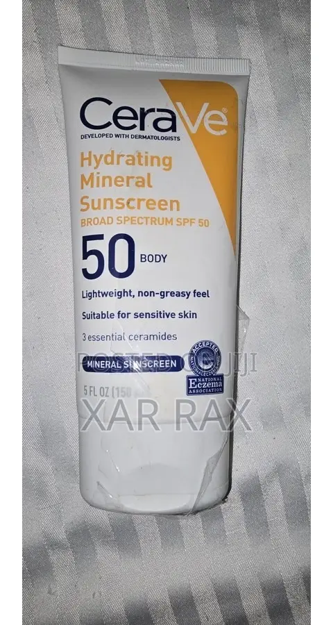 CeraVe Hydrating Mineral Sunscreen SPF 50 Body Lotion