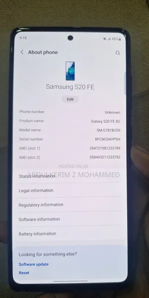 Samsung Galaxy S20 FE 5G 128 GB Blue