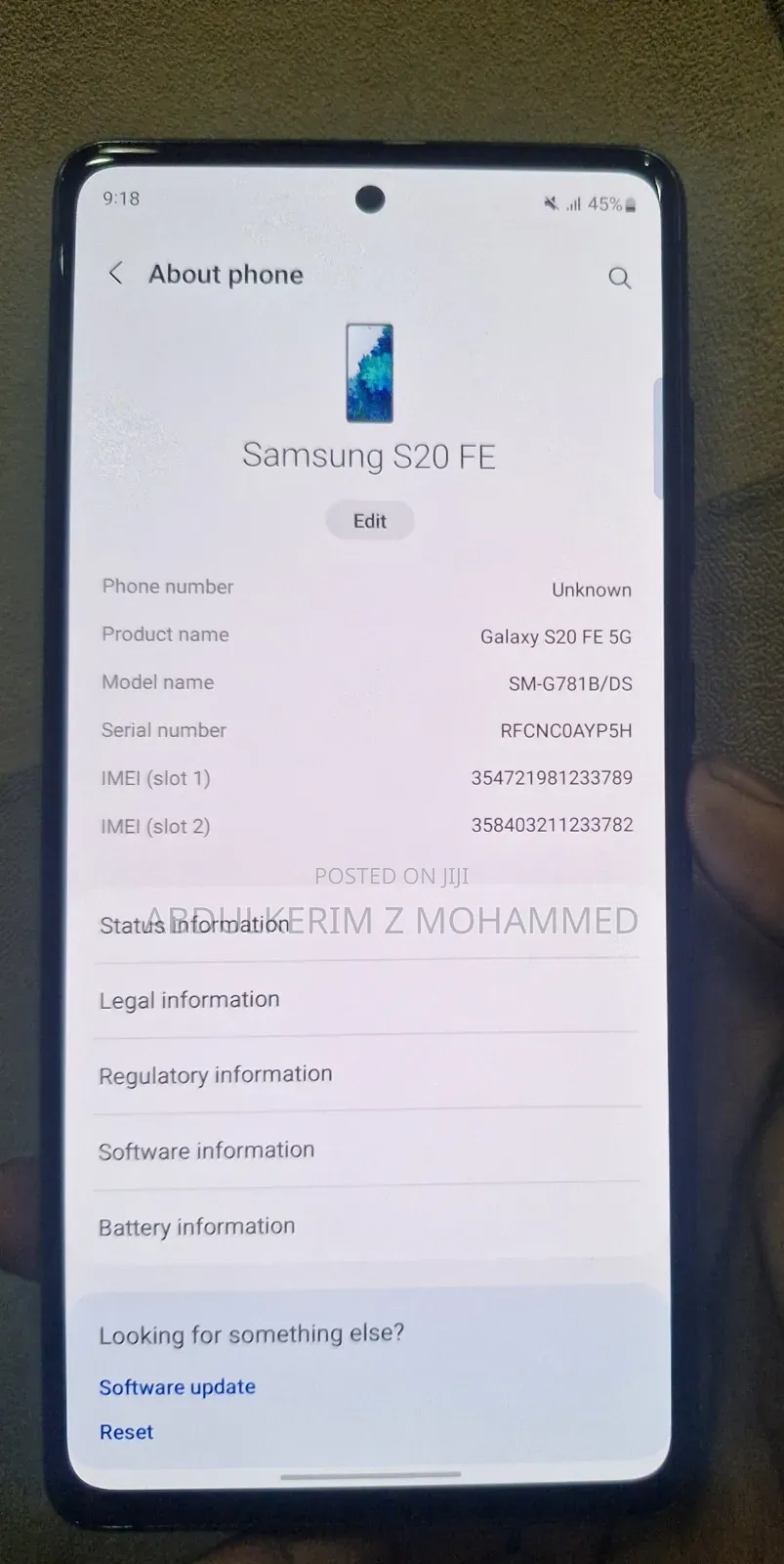 Samsung Galaxy S20 FE 5G 128 GB Blue