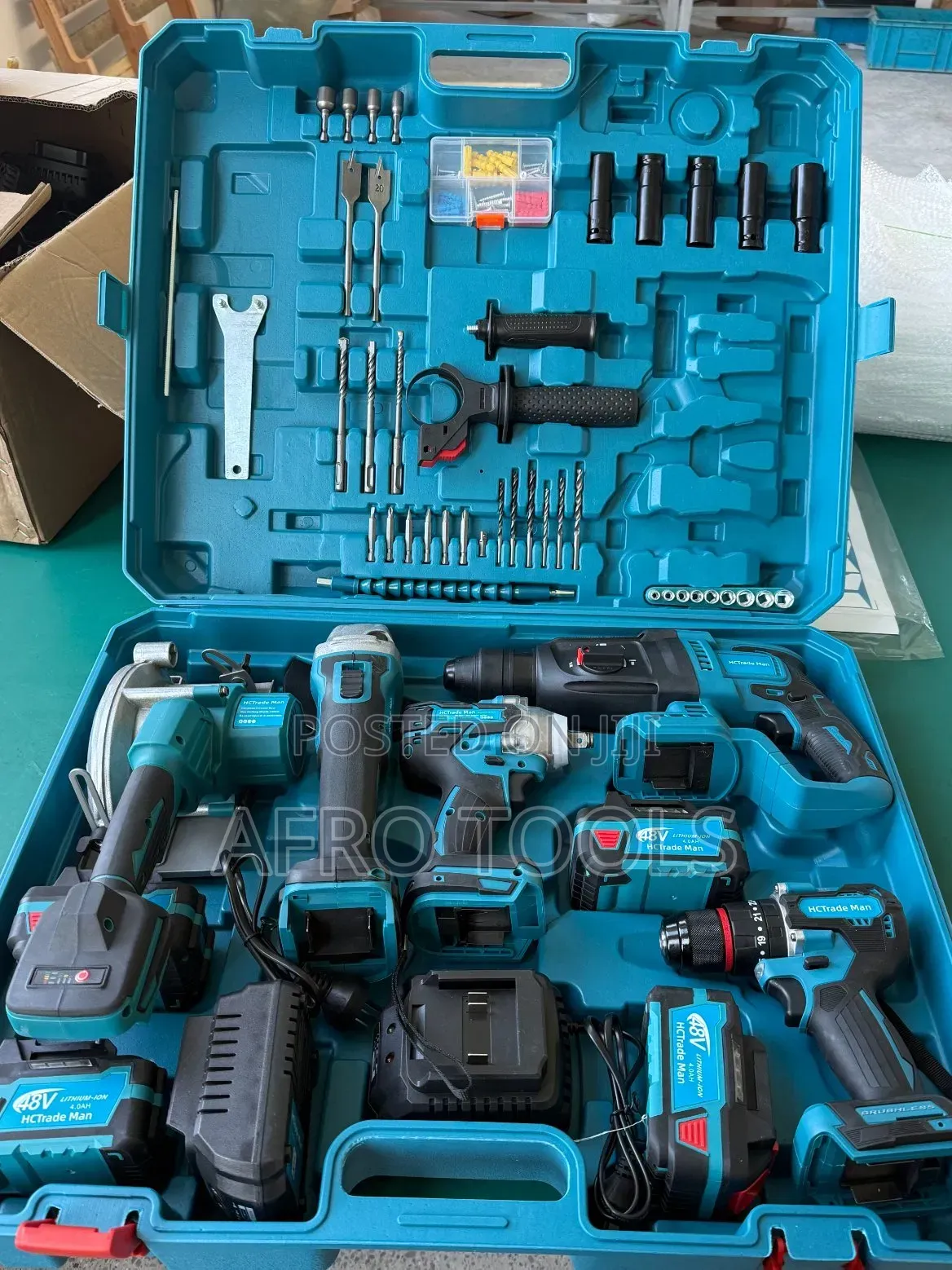 Edon Brushles Wrench, Drill, Grinder Battery Charger Hard Case)