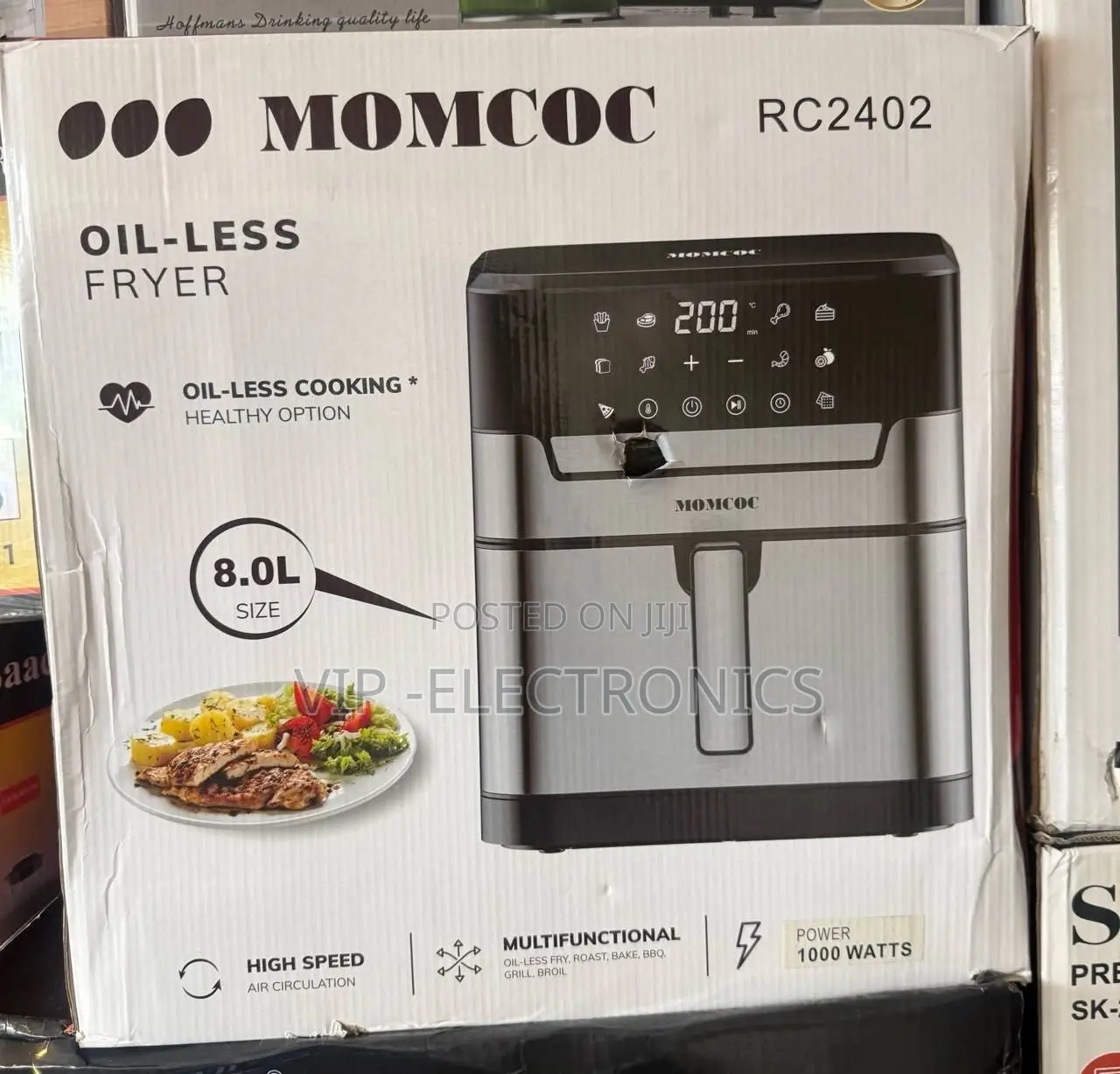 MOMCOC Air Fryer 8.0L Oil-Less 1000W Multifunctional Electric Fryer
