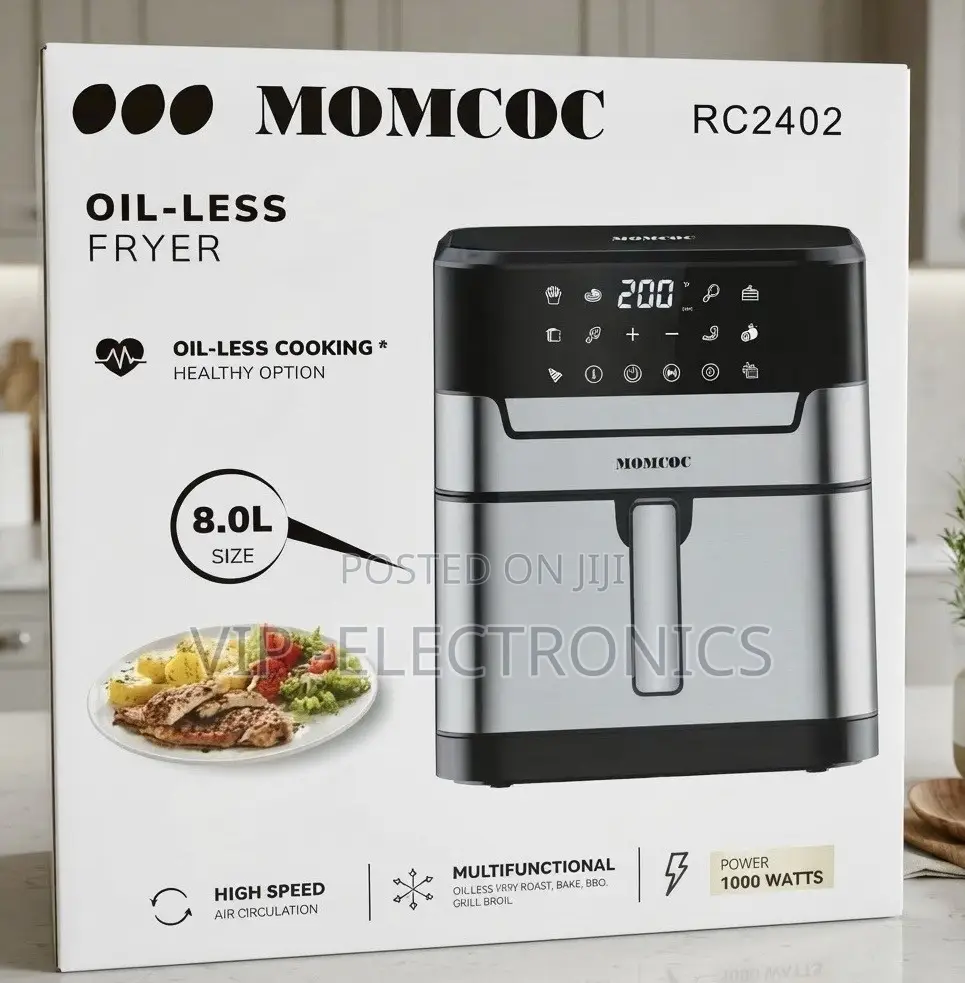 MOMCOC Air Fryer 8.0L Oil-Less 1000W Multifunctional Electric Fryer