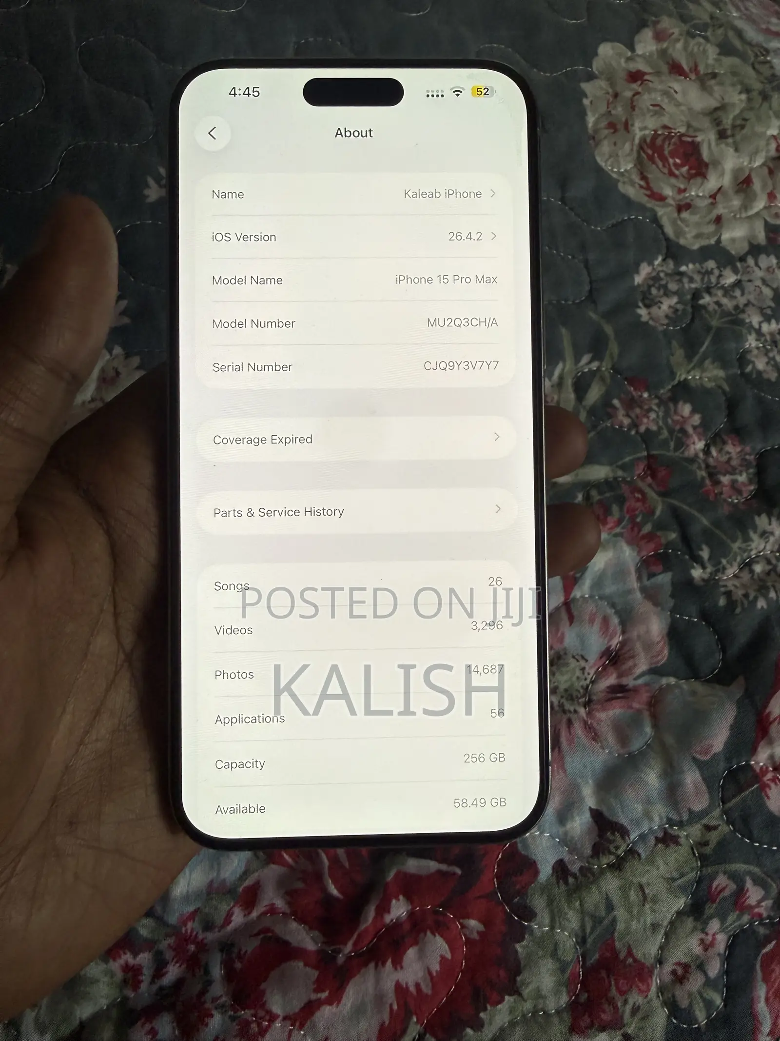 Apple iPhone 15 Pro Max 256 GB Silver