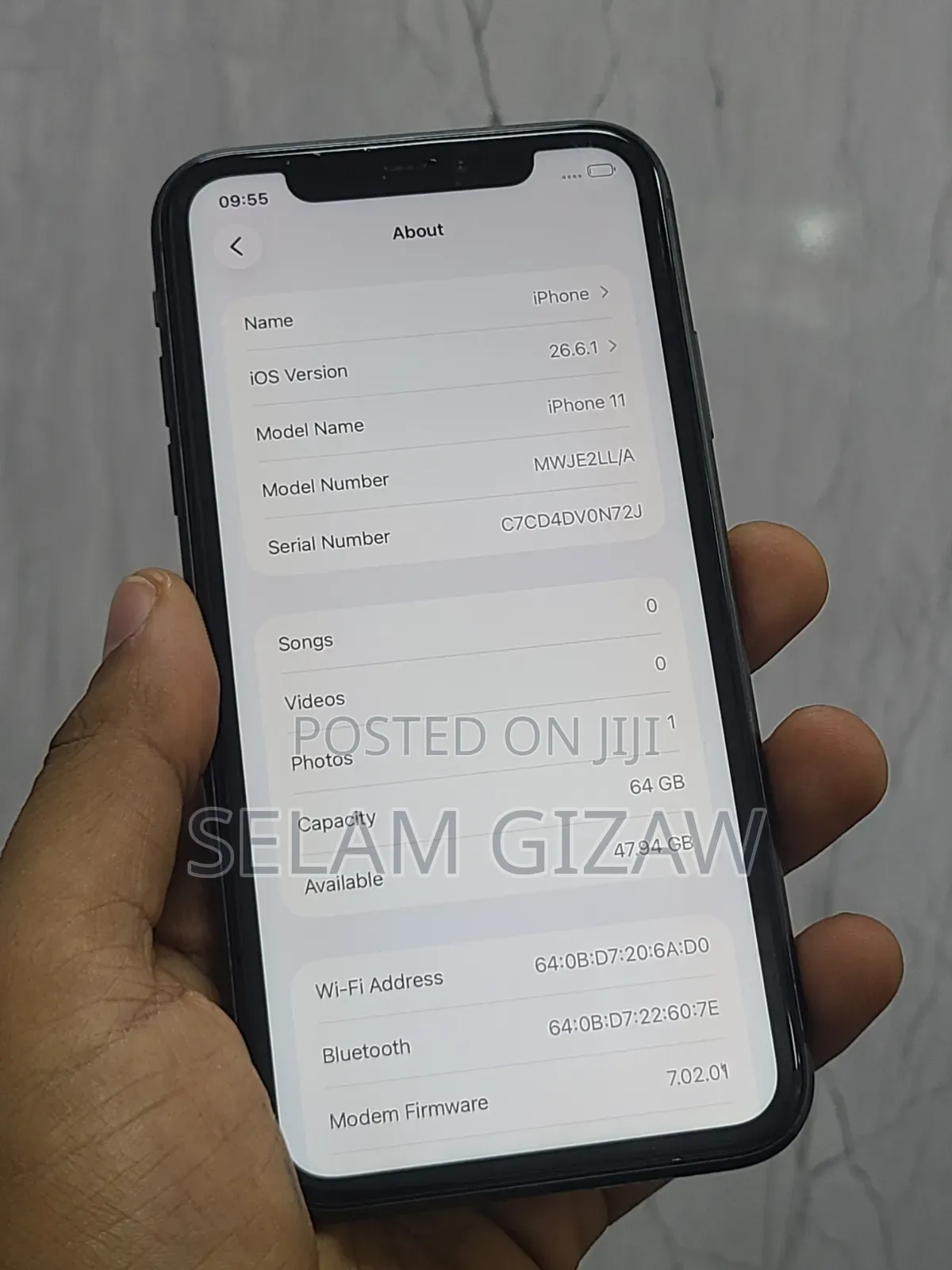 New Apple iPhone 11 64 GB Black