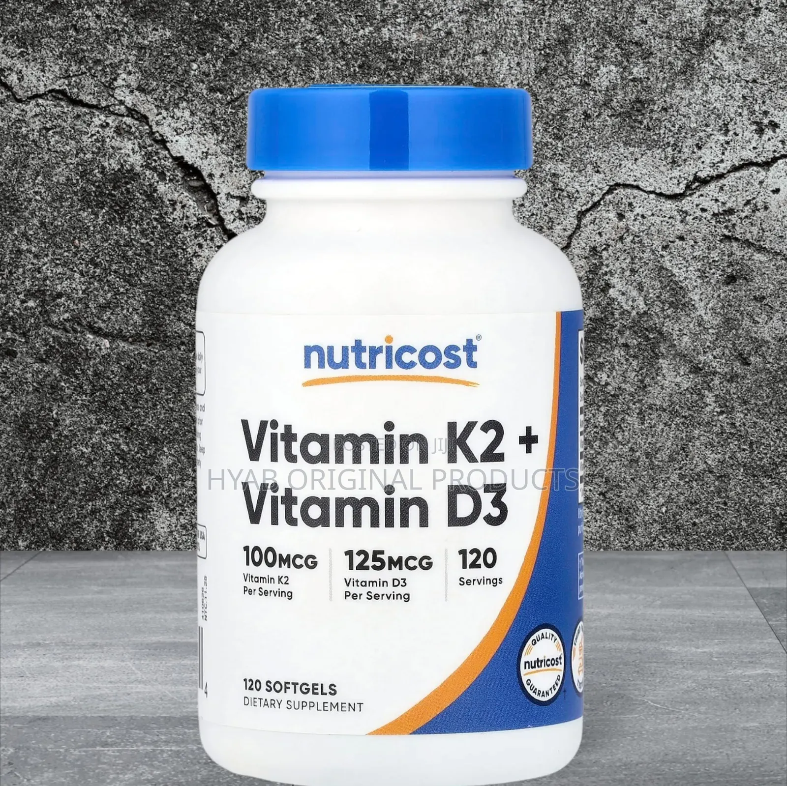 Nutricost
Vitamin + Vitamin D3, 120 Capsules