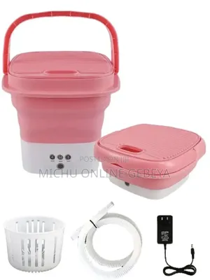 Mini ተጣጣፊ Folding የልብሰሰ ማጠቢያ Washing Machine/ Free Delivery