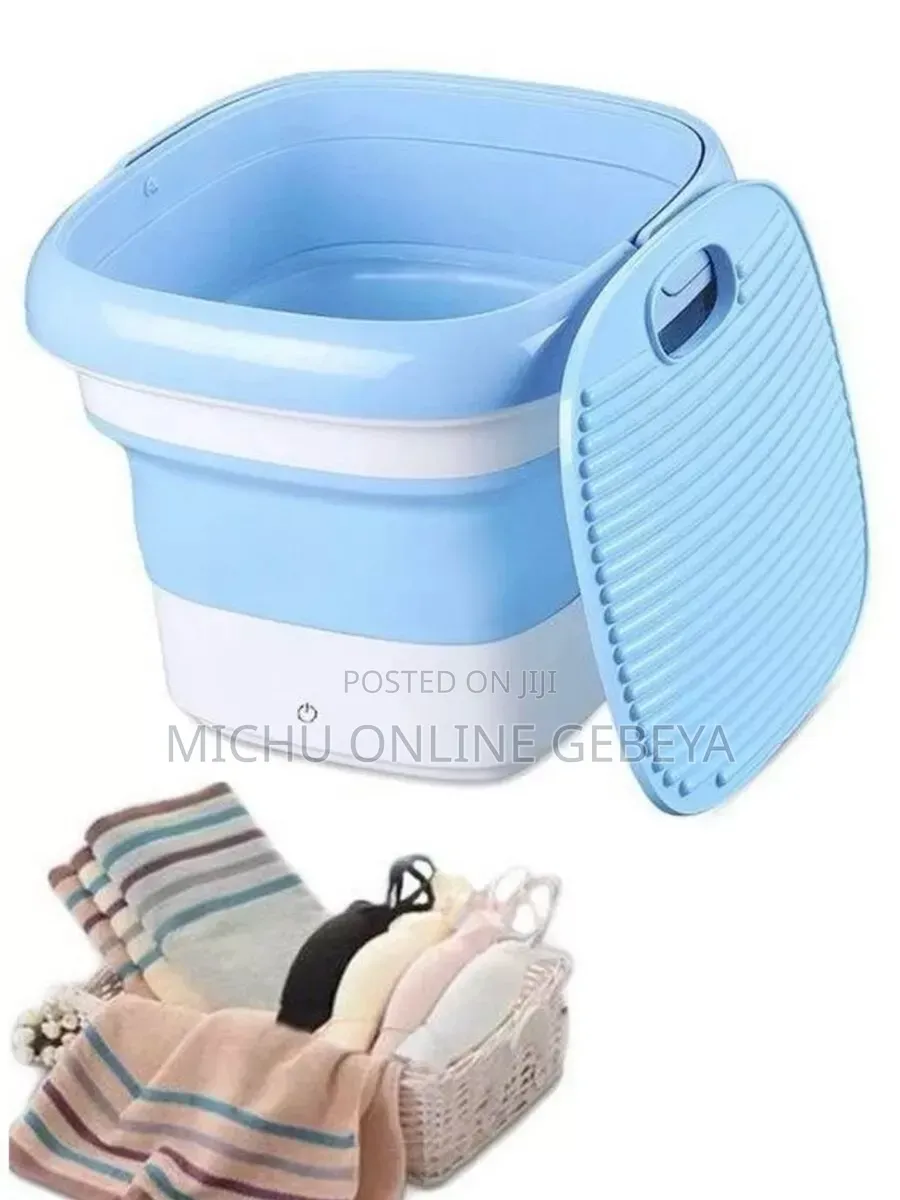 Mini ተጣጣፊ Folding የልብሰሰ ማጠቢያ Washing Machine/ Free Delivery