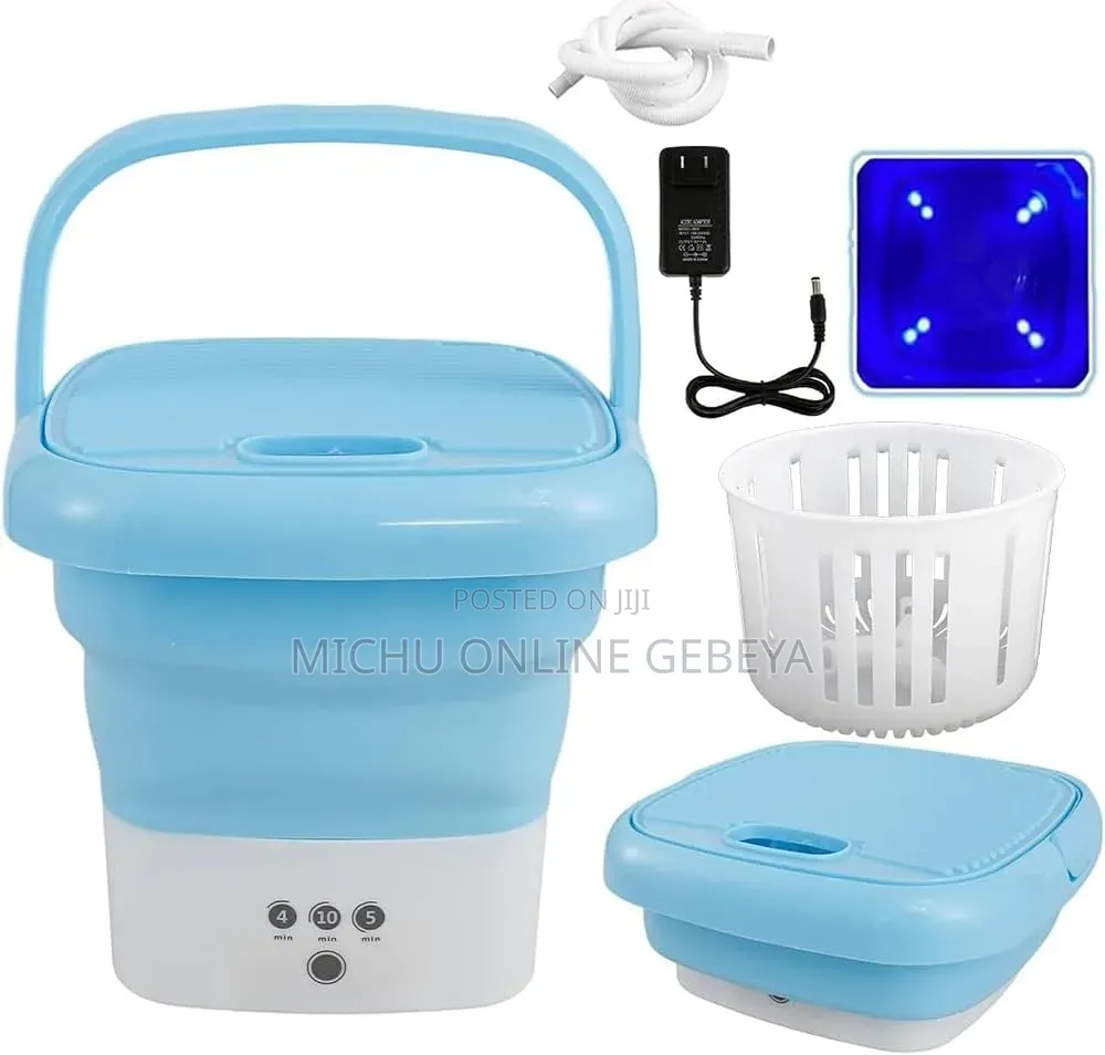 Mini ተጣጣፊ Folding የልብሰሰ ማጠቢያ Washing Machine/ Free Delivery