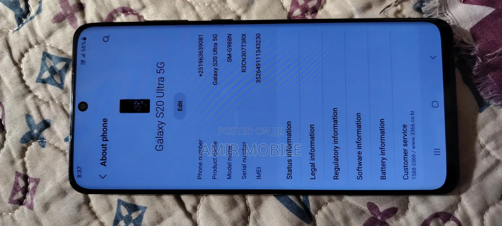 Samsung Galaxy S20 Ultra 5G 256 GB Black