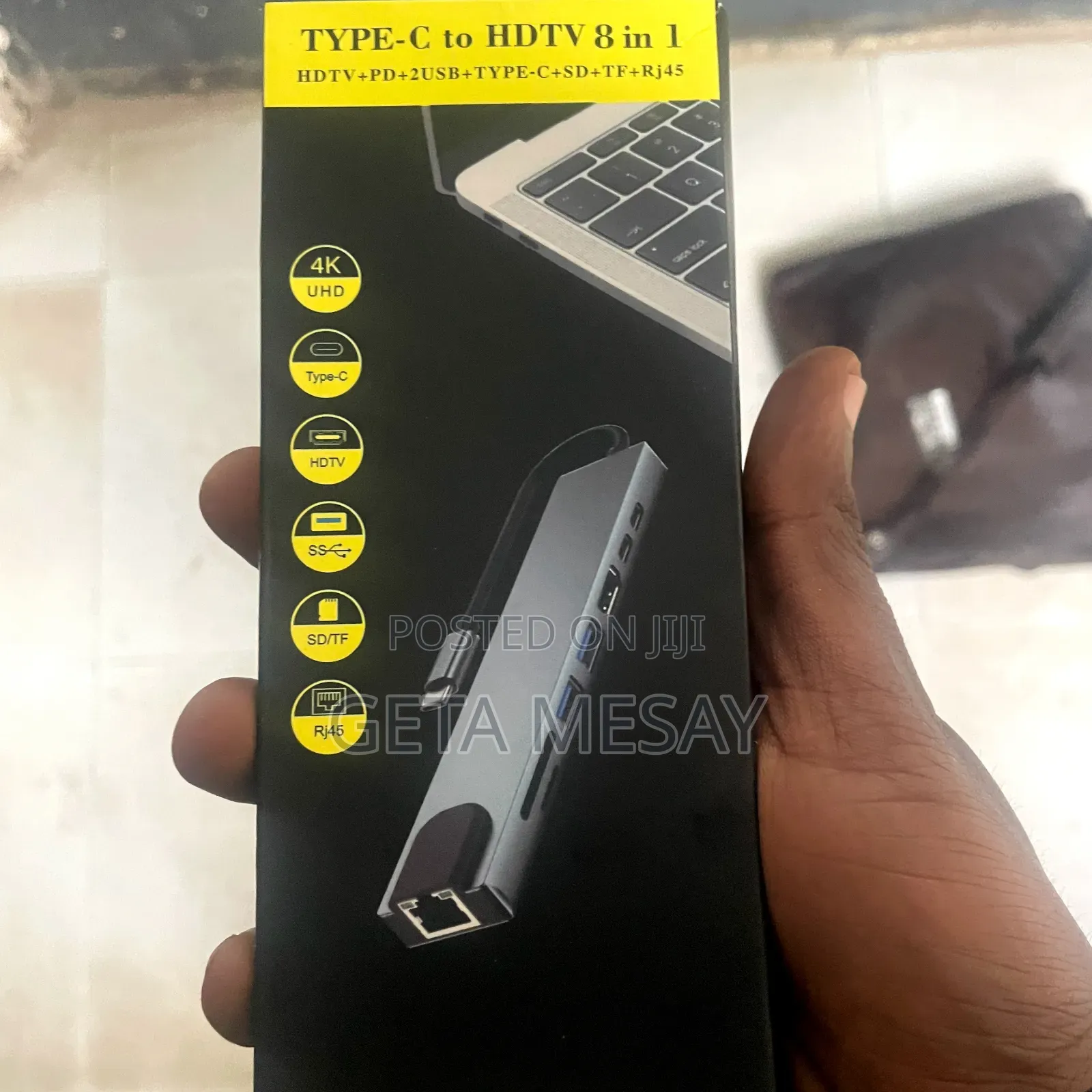8-in-1 USB Type-C Hub Hdmi Rj45 USB Sd Tf Pd 87w