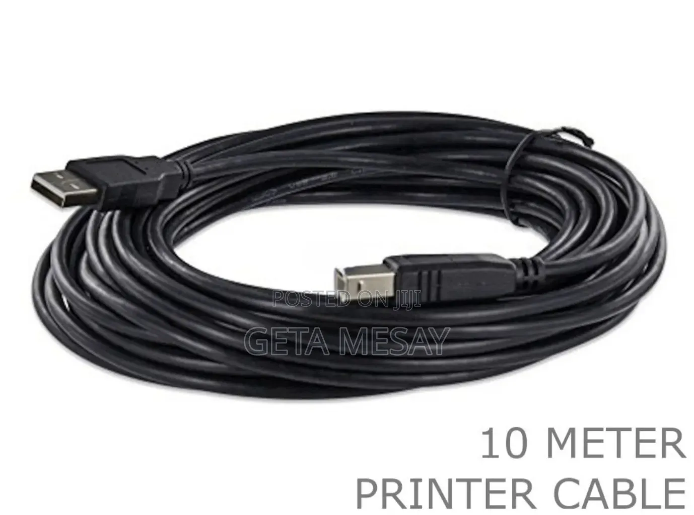 USB Printer Cable USBA to USB B, 10m, High-Speed Black