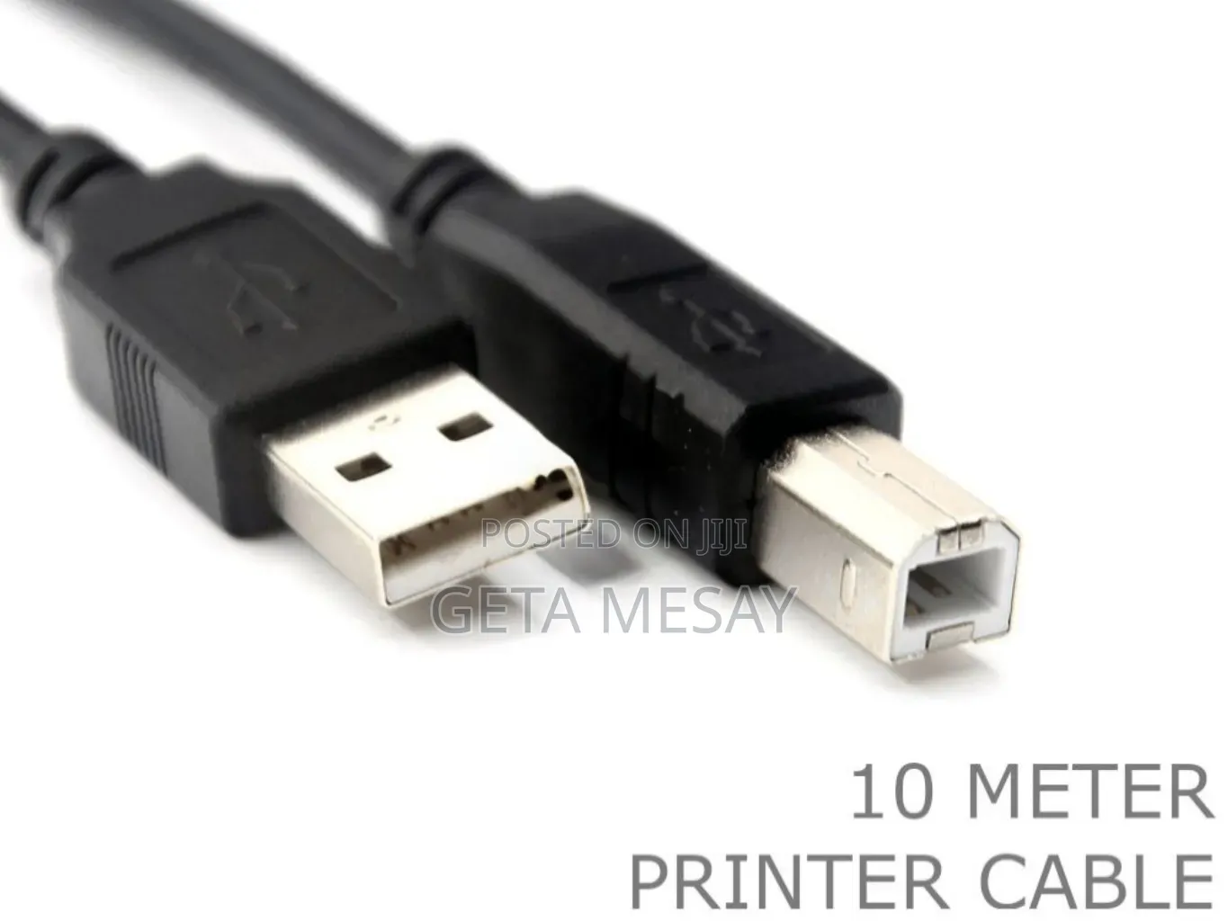 USB Printer Cable USBA to USB B, 10m, High-Speed Black