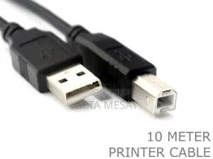 USB Printer Cable USBA to USB B, 10m, High-Speed Black