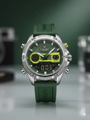 NF-9223 Dual-Display Military-Style Sports Watch
With a Silicone Band