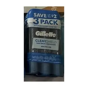 Gillette Clear Shield Antiperspirant Clear Gel, Arctic Ice, 3-Pack