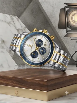Poedagar 815 Men's Quartz Chronograph Watch Featuring a Silver