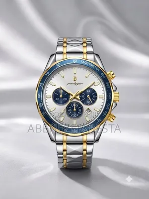 Poedagar 815 Men's Quartz Chronograph Watch Featuring a Silver