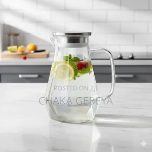 የመጠጦች ማቅረቢያ ጆግ - With Lids, Clear Glass, Beautiful Design