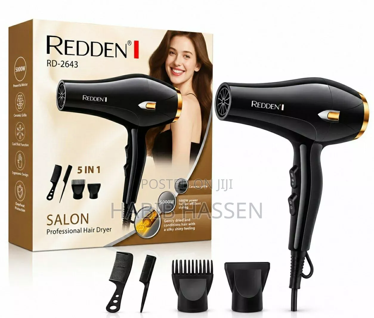 Redden 5in Professional Hair Dryer